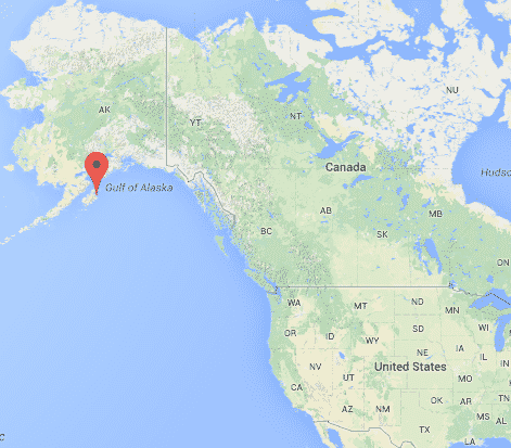 Google map of Alaska